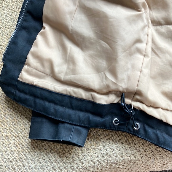 Canvas Hooded Parka Jacket in Black - Picture 8 of 10